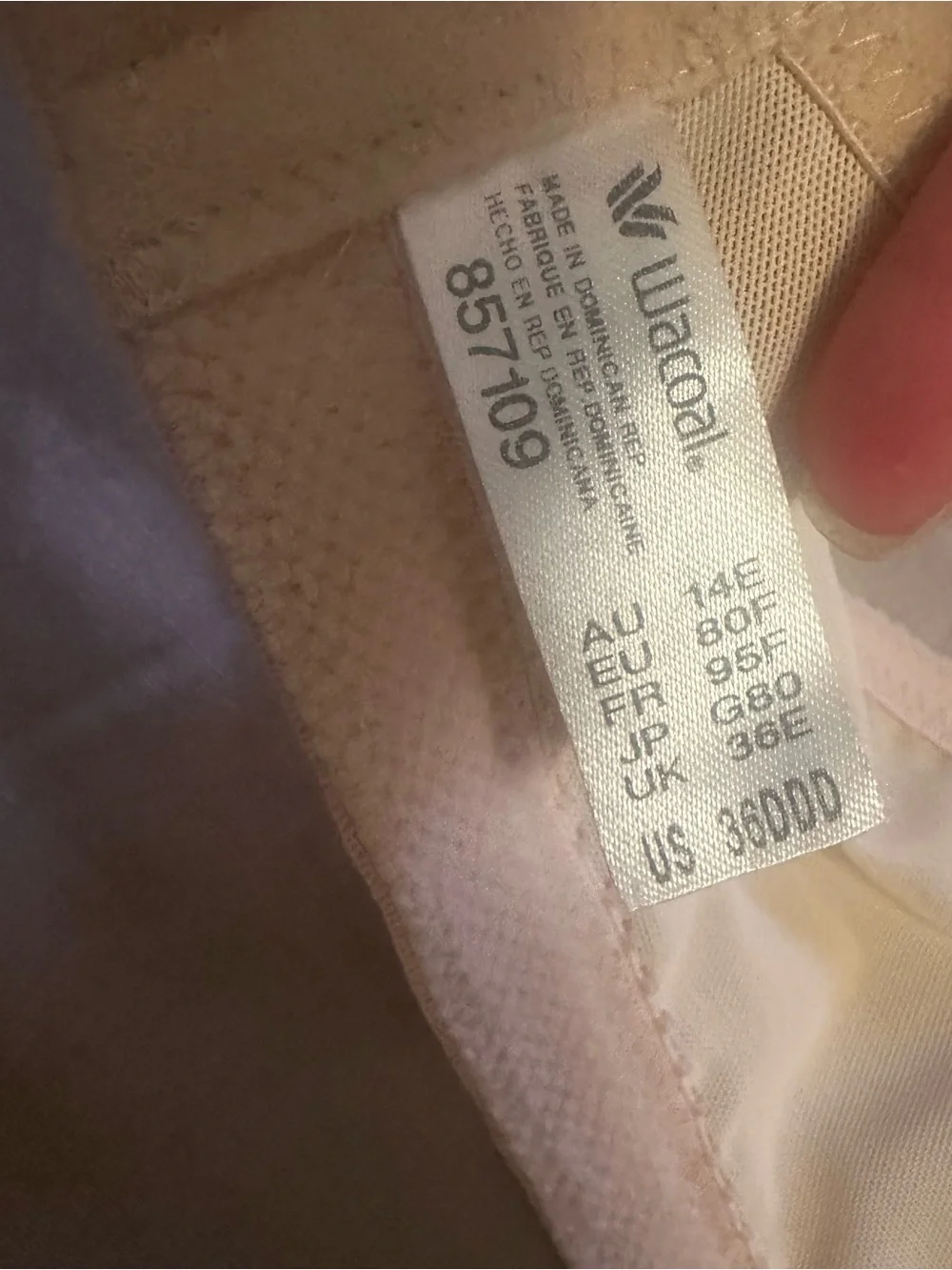 Wacoal Women's Bra Full Figure Simple Shaping Minimizer 857109 Beige 36DDD UEC